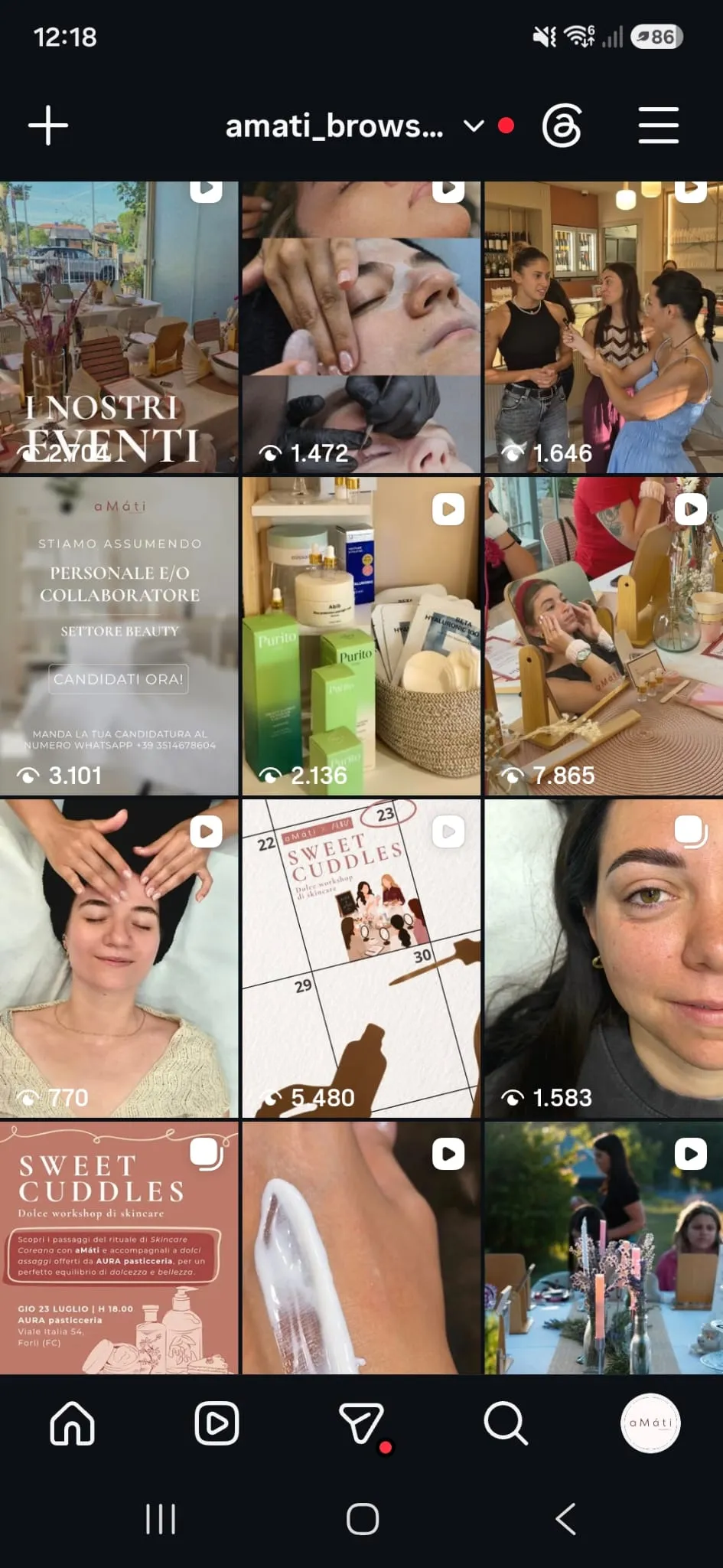 Amàti Beauty grid 2